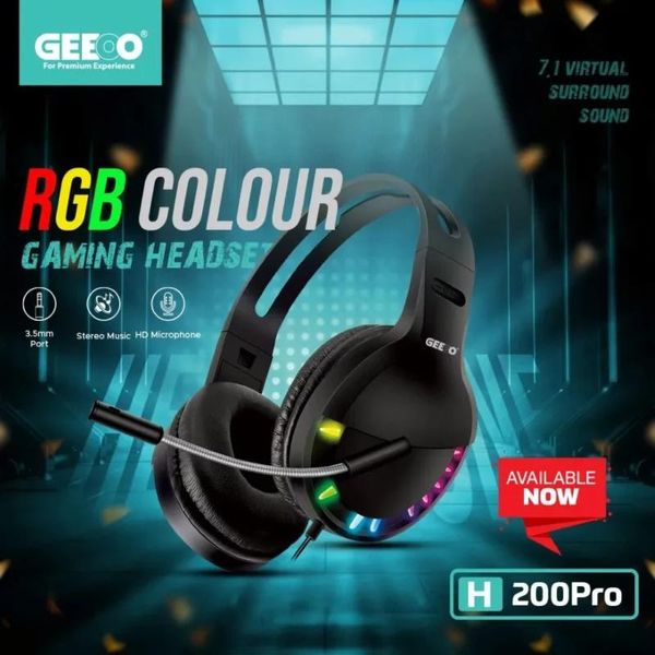 Geeoo H200 Pro RGB Colour Gaming Headset