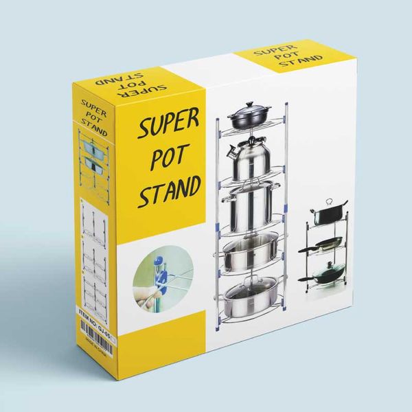 Super Pot Stand 5 Layer Kitchen Pot Organizer .