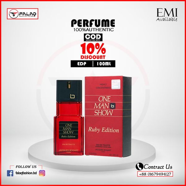 Jacques Bogart One Man Show Ruby,EDT 100 ML(100%) Orginal for Men
