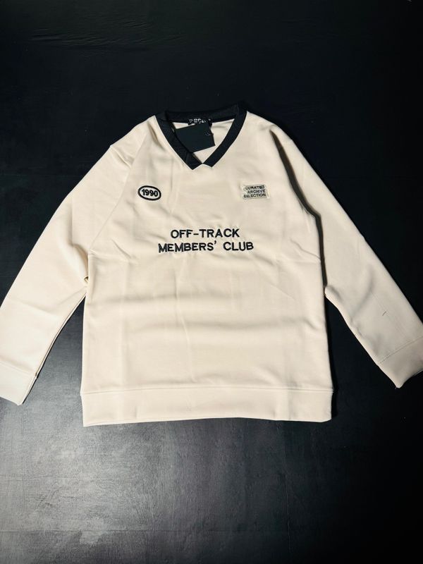 1990 Off Track Members' club V neck full sleeve sweatshirt - Image 1