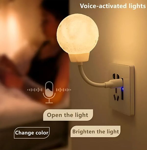 Moon Light Voice Controlled LED Lamp