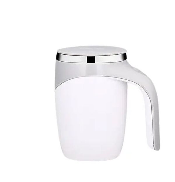 Multi-Functional Magnetized Stirring Cup- White Color .
