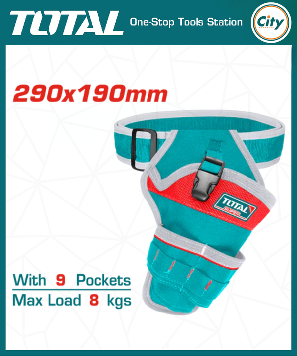 Drill Holster With Belt And Multi Pockets TOTAL TOOLS THT16P30125