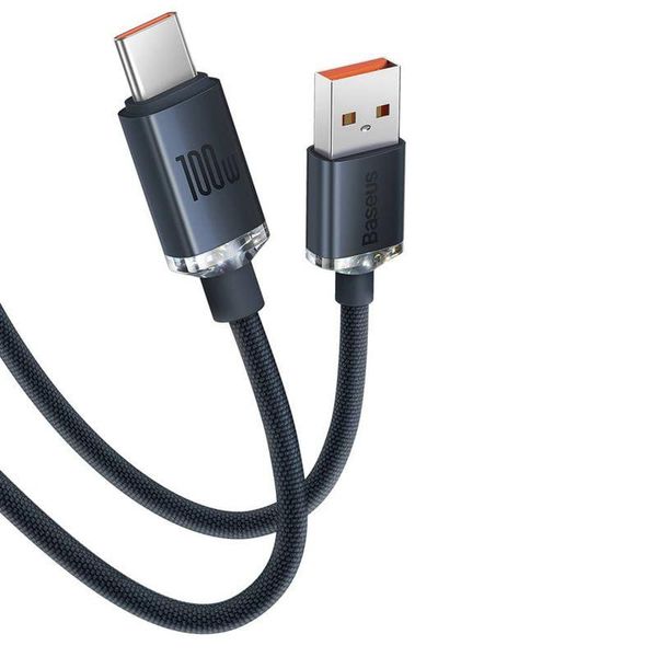 Baseus Fast Charging Data Cable USB to Type C 100W (Crystal Shine Series) blue
