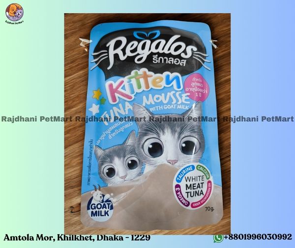Regalos Kitten Cat Wet Food Tuna Mousse With Goat Milk 70g