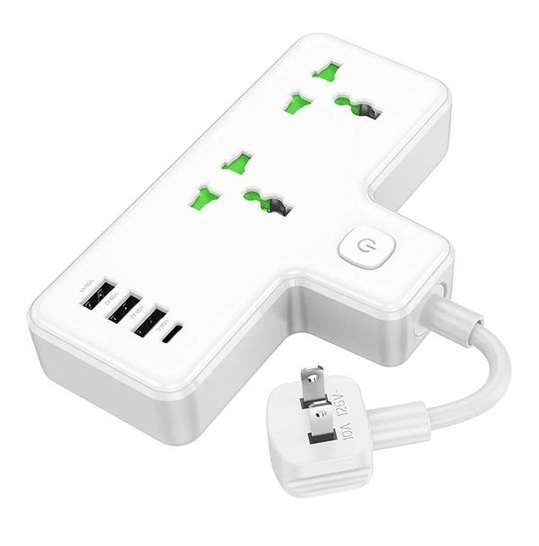 HOCO AC11A Voyage 2-Position Expansion Socket (1C3A) (EU) – White Color .