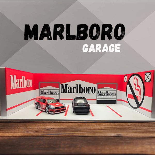 Marlboro Garage Diorama – Model Car Display Scene | IndecorBD