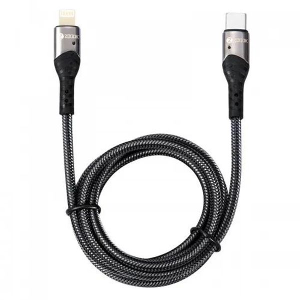 ZOOOK Brazen 20w i USB Type-C to Lightning Fast Charging Cable-Black Color