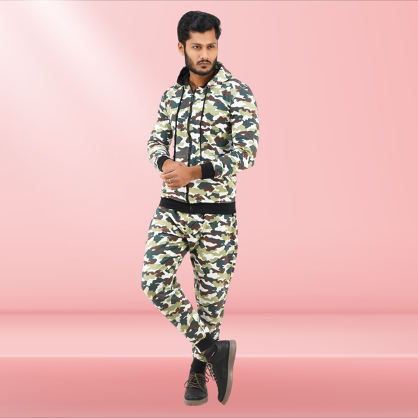 Men's winter Hoodie & Trouser(Black & Meroon) Full Set