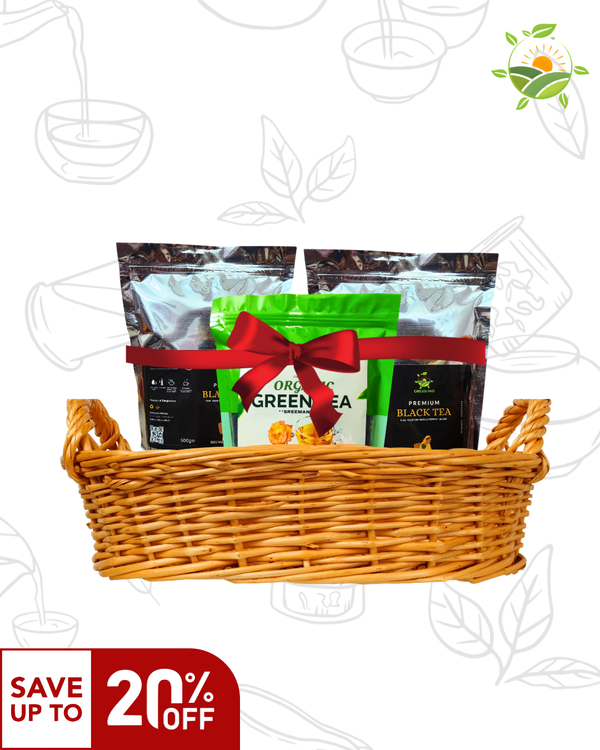 COMBO PACK (2×500gm Premium Black Tea 1×100gm Organic Green Tea)