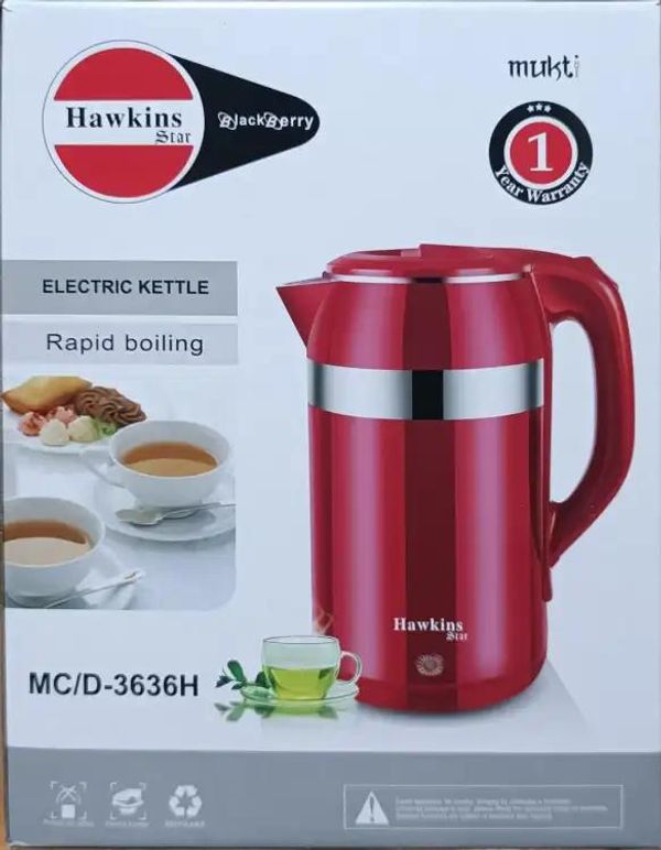 Hawkins Star Electric Kettle 2.5L MC/D-3636H(Red Color)