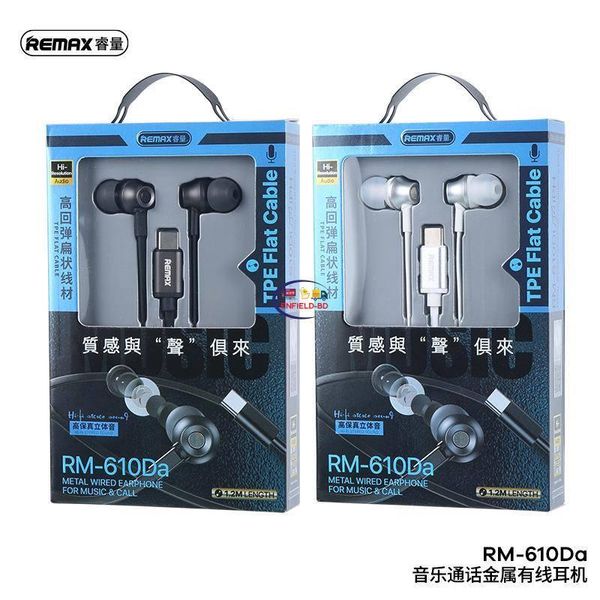 Remax RM-610Da Super Bass Earphone  (Type-C)