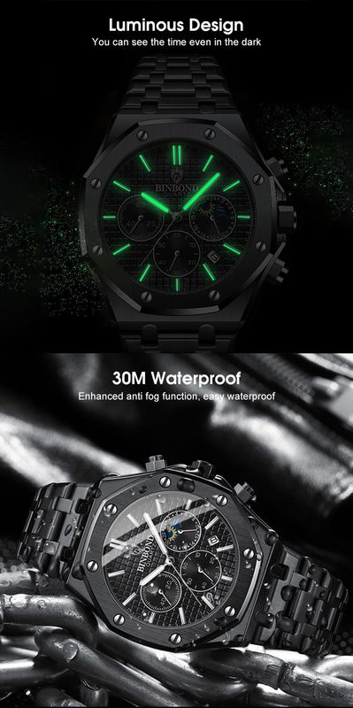 💥LouisWill Multi-function Waterproof Watch With Calendar - Image 11