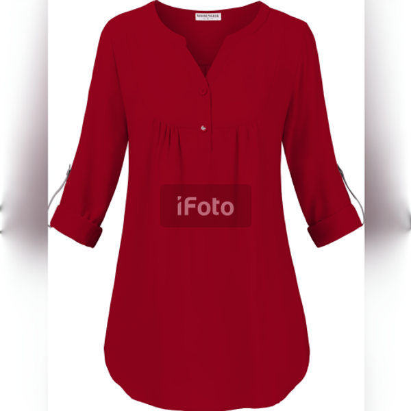 100% cotton stylish long sleeve bent coller long shirt for women