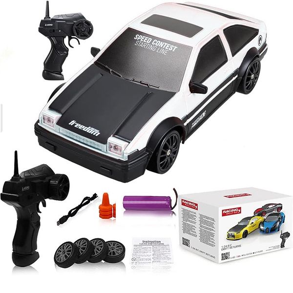 1:24 Toyota AE86 Sprinter Trueno-White RC Drifting Car