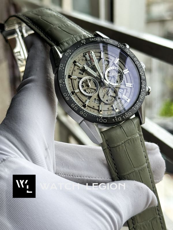 TAG HEUER 100M GREY BELT SILVER CASE GREY DIAL