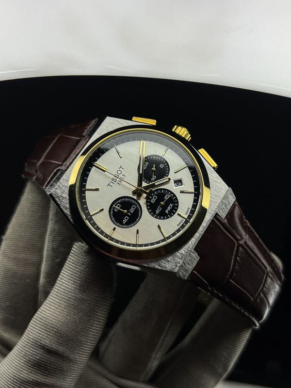 Tissot PRX Gold Bezel Brown Belt AA Grade
