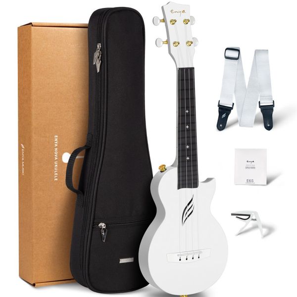 🔰Enya Concert Nova U Carbon Fiber Travel Ukulele(White) - Image 2