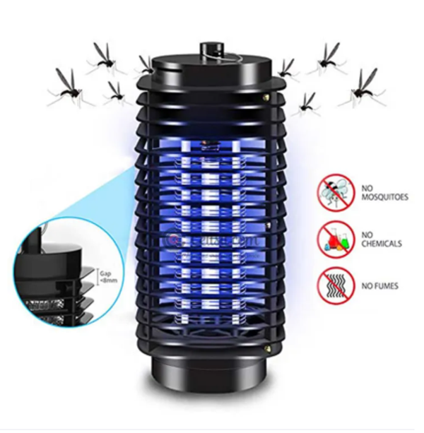 Electronic Mosquito Killer Lamp Indoor Bug Fly Zapper Insect Catcher Killer Trap Mosquito Killing Lamp - Black Lifestyle Mall