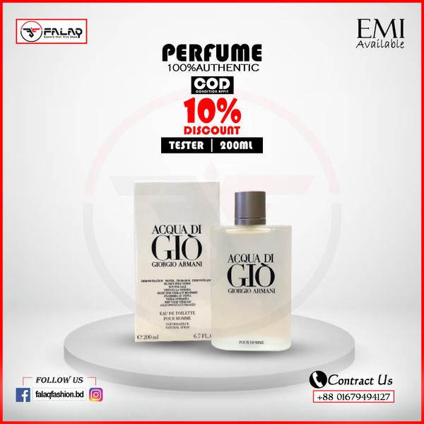 Giorgio Armani Acqua Di Gio 200ml Perfume EDT for Men (Tester Version) 8586