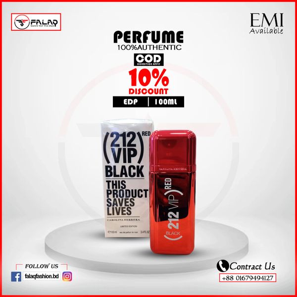 212 VIP Black Red 100ml Perfume EDP for Men (Tester Version) 2157