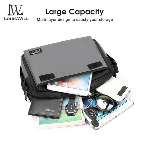 💥LouisWill Crossbody Bag Large Capacity Shoulder Bag Waterproof Anti-Thief Sling Bag Street Shoulder Bag - Image 4