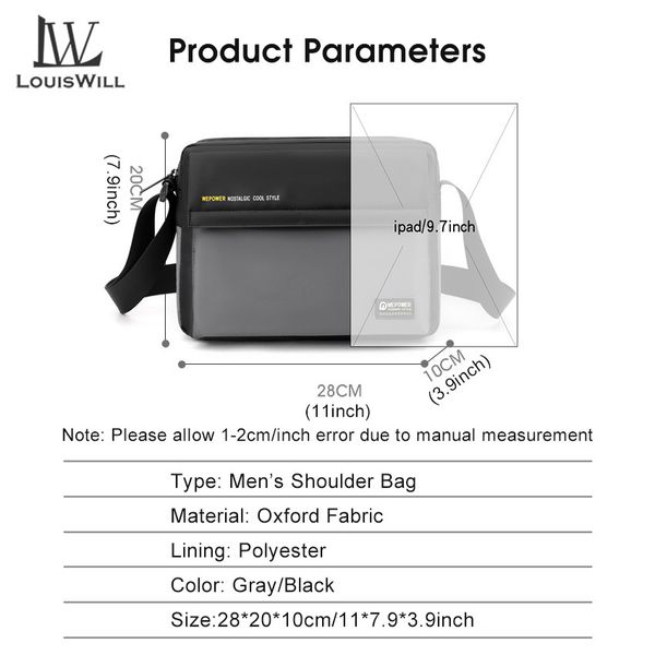 💥LouisWill Crossbody Bag Large Capacity Shoulder Bag Waterproof Anti-Thief Sling Bag Street Shoulder Bag - Image 2