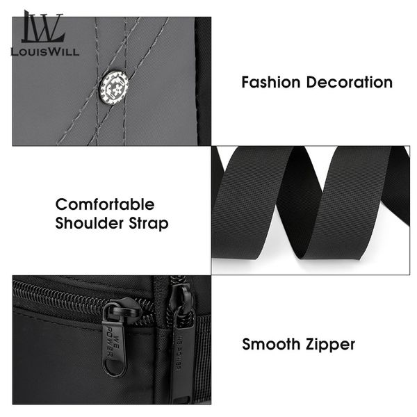 💥LouisWill Crossbody Bag Large Capacity Shoulder Bag Waterproof Anti-Thief Sling Bag Street Shoulder Bag - Image 9