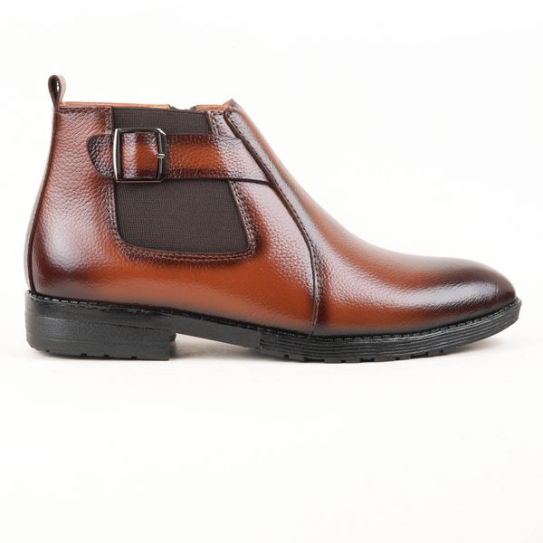 Classic Buckle Leather Chelsea Boot