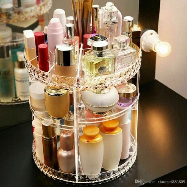 cosmetics makeup organizer 3d rotating 360
