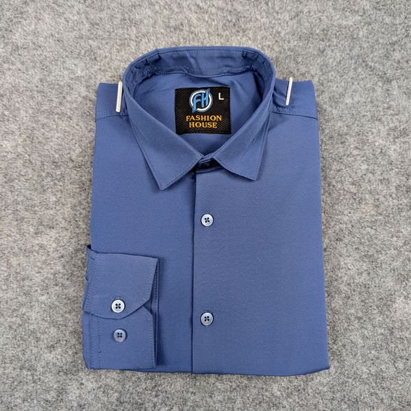 China Micro Stig Shirt (Formal / Casual) (Blue)
