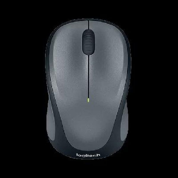 Logitech M235 Rubber sides Wireless Mouse, Gray Color
