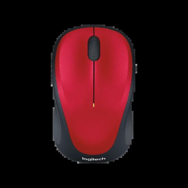 Logitech M235 Rubber sides Wireless Mouse, Red Color