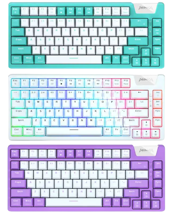 MONKA AE75 Wired Gasket RGB Mechanical Hotswappable Keyboard