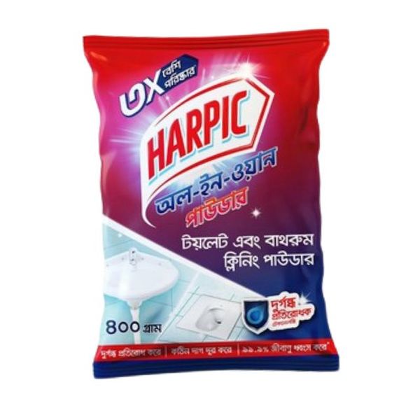 Harpic All-In-One Toilet & Bathroom Cleaning Powder 400gm(হারপিক অল-ইন-ওয়ান টয়লেট এবং বাথরুম ক্লিনিং পাউডার)