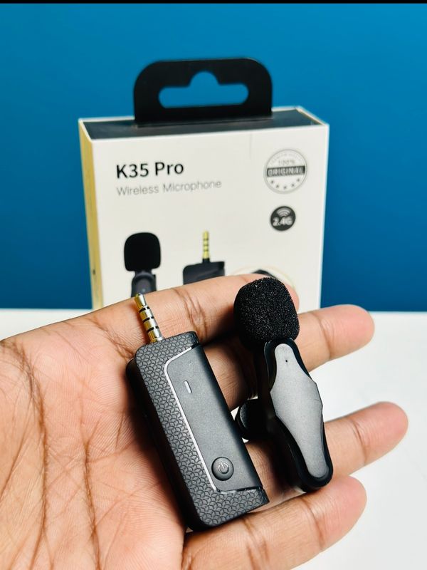 K35 Pro Single Mic Wireless Lavalier Microphone