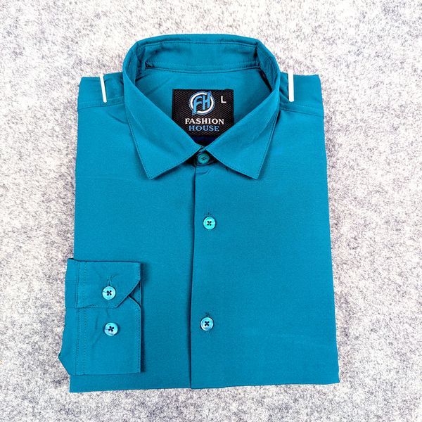 China Micro Stig Shirt (Formal / Casual) (Ocean Blue)