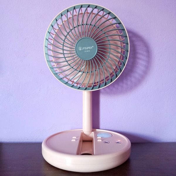 JY-2215 JYSUPER Professional Rechargeable Fan With LED Light