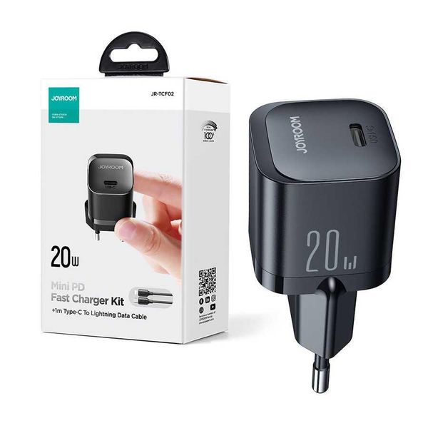 PD 20W Mini intelligent fast charger (Joyroom JR-TCF02)- Black Color