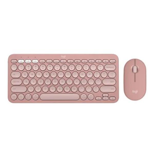 Logitech Pebble 2 Wireless Keyboard & Mouse Combo Tonal Rose Color
