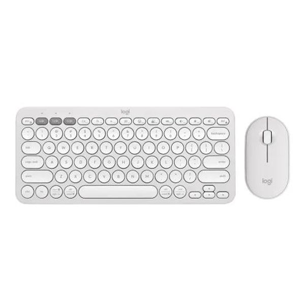 Logitech Pebble 2 Wireless Keyboard & Mouse Combo Tonal White Color