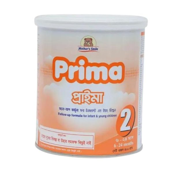 Mother's Smile Prima 1 Milk Tin (6-24 months) 400gm(মাদারর্স স্মাইল প্রিমা 2 দুধের টিন (0-6 মাস))