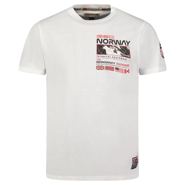 T-Shirt Men Short Sleeve with White Flag