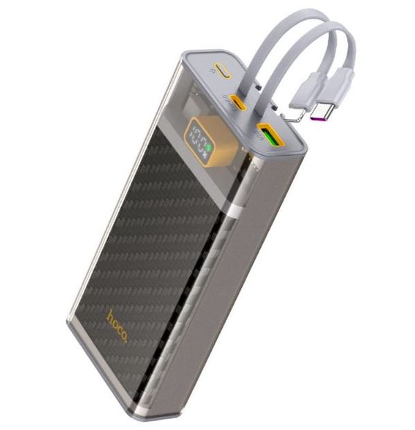 Hoco J104A 22.5W 20000mAh Fast Charging Power Bank with Built-in Cable