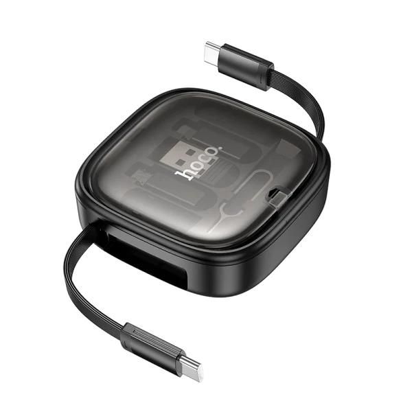 Hoco U140 Retractable 6-in-1 Fast Charging Cable Set – Black