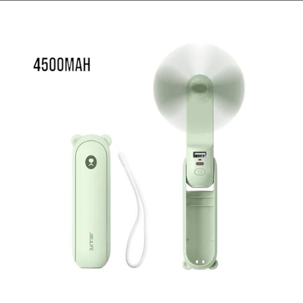 JISULIFE F8X Portable Fan & Power Bank 4500mAh – Green