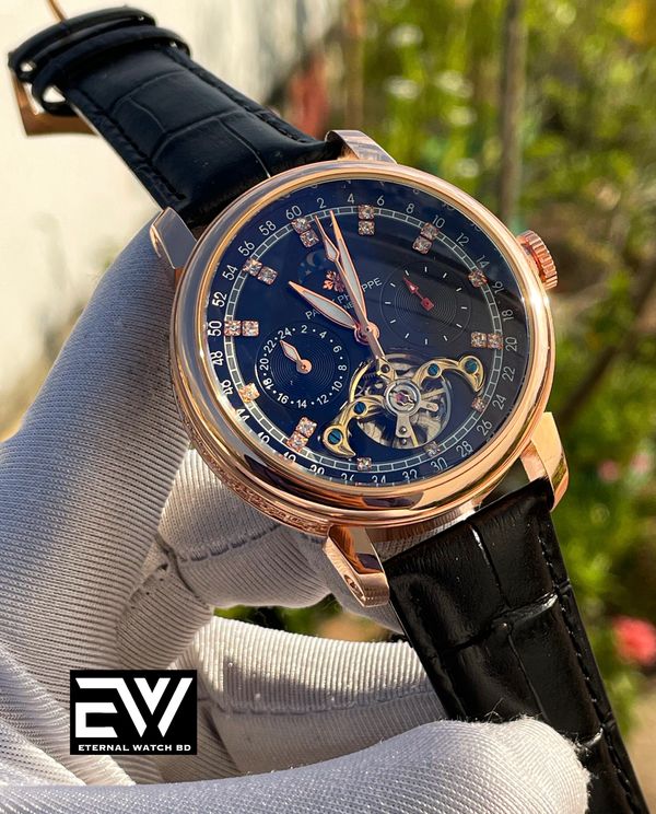 PATEK AUTO BLACK BELT ROSE GOLD CASE V3