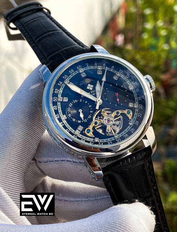 PATEK AUTO BLACK BELT SILVER CASE V3