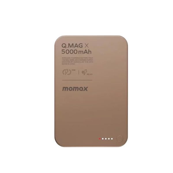 Momax Q.Mag X Magnetic Wireless Power Bank 5000mAh – Golden