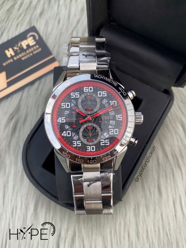 Skemi chronograph chain (Silver-Black)